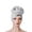 Silver, variant on African Turban Hat for Women Fashion Turban Headwrap Hat Ethnic Flower Bonnet Hat with Bright Yarn for Daily Wear