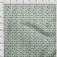 thumbnail image 3 of oneOone Cotton Silk Sea Green Fabric Christmas Christmas Craft Projects Decor Fabric Printed By The Yard 42 Inch Wide, 3 of 4