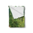 thumbnail image 2 of Forest Soft Flannel Fleece Throw Blanket, Wood Bridge Around Mangrove Forest Thapom Krabi Thailand Natural Landscape, Cozy Plush for Indoor and Outdoor Use, 50" x 60", Pale Brown Green, by Ambesonne, 2 of 5