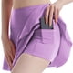 thumbnail image 4 of Gibobby faldas aesthetic cómoda para mujer, media falda deportiva desnuda de cintura alta, falda corta de tenis de secado rápido para correr(Morado, S), 4 of 5