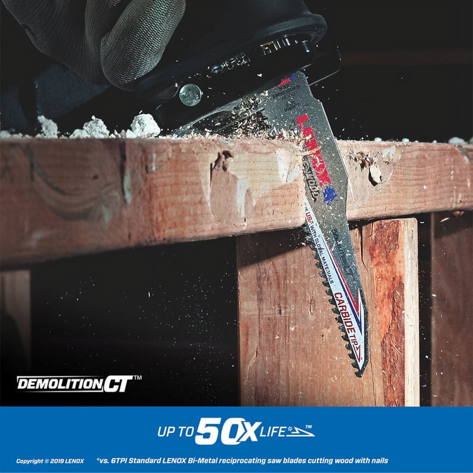 Lenox Demolition CT 9 in. Carbide Tipped Reciprocating Saw Blade 6 TPI 5 pk