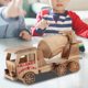 thumbnail image 4 of Modelo de coche de juguete, mezclador de hormigón de madera para niños, vehículos de ingeniería de madera, juguete para niños, eficiencia óptima, 4 of 9