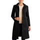 thumbnail image 2 of Abrigo de cuello INSPIRE CHIC para mujer, botones, de manga larga, estilo A-line, casual, abrigo largo de invierno, negro M, 2 of 6