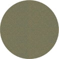 thumbnail image 1 of Ahgly Company Machine Washable Indoor Round Transitional Dark Brown Area Rugs, 4' Round, 1 of 7