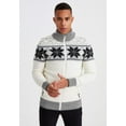 thumbnail image 4 of Elegant Men's Cardigan With Norwegian Pattern and Zipper - Ecru, 4 of 10