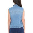 thumbnail image 4 of SKYLINEWEARS Women's Denim Vest Buttoned Washed Denim Vest Sleeveless jean Jacket Chest Flap Pocket, 4 of 4