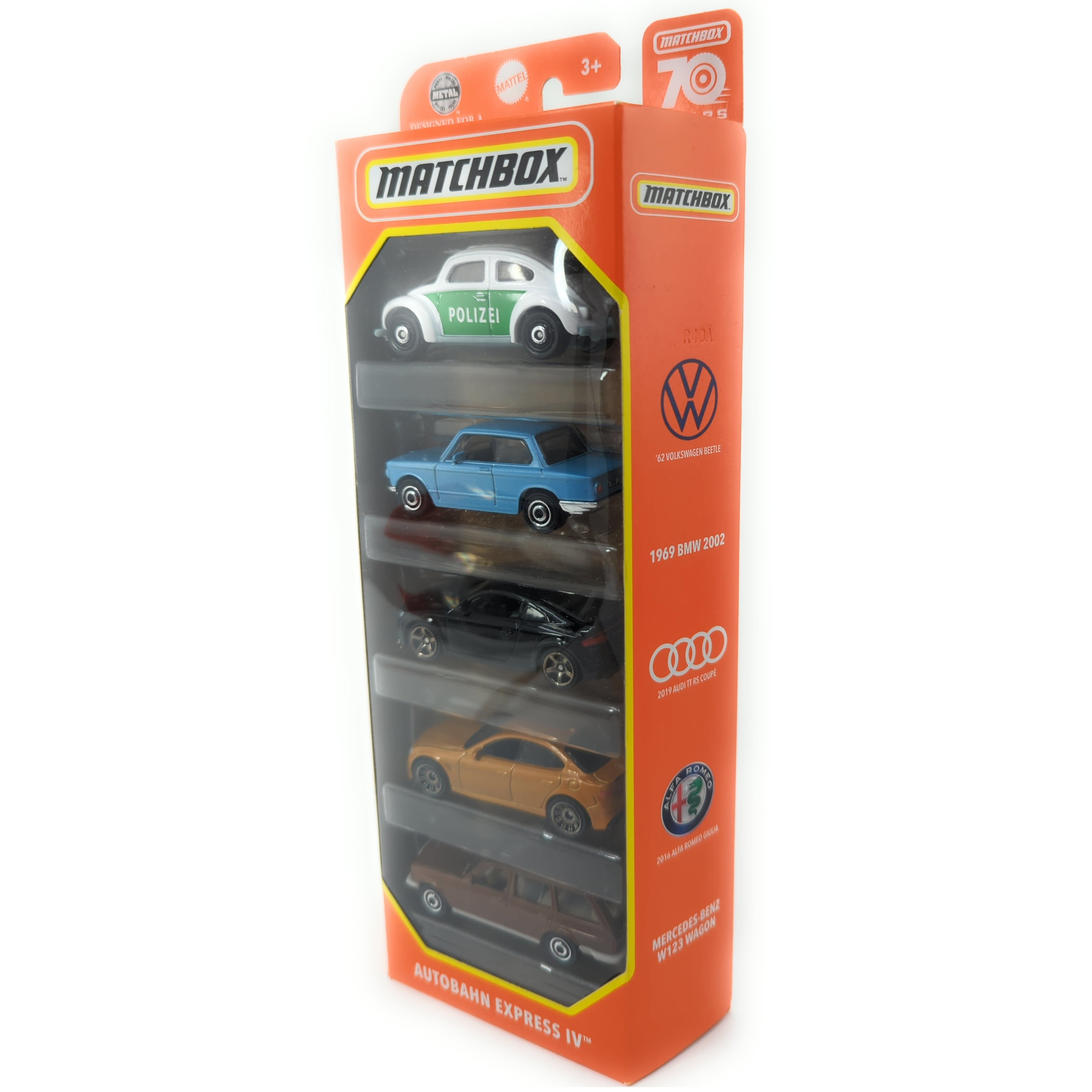 ファッションの Autobahn Matchbox Express Cast Die Scale 1:64 Pack Car 5 IV カー・レースカー