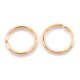 thumbnail image 2 of 1000pc Brass Open Jump Rings Long-Lasting Plated Round Ring 21 Gauge 7x0.7mm Inner Diameter: 5.6mm Real 18K Gold Plated, 2 of 3