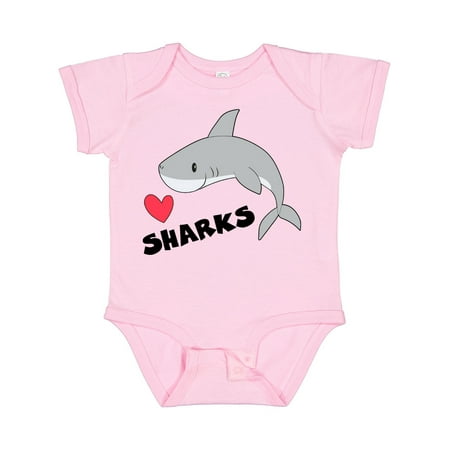 

Inktastic Love Sharks Cute Gift Baby Boy or Baby Girl Bodysuit