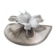 thumbnail image 2 of 2x Tocado de malla con flores para cóctel, fiesta de té, Kentucky Derby gris negro, 2 of 9
