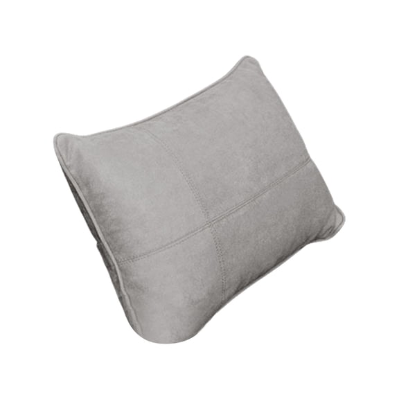 Grey Car Lumbar Support Cushion Back Rest Pillow For Seat Comfort Artificial Velvet Material 14.96X10.63X3.15 Inch Grey Color