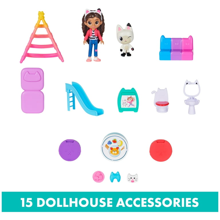 Spin Master DreamWorks Gabby's Dollhouse Purrfect Dollhouse with 2 Toy  Figures and Accessories
