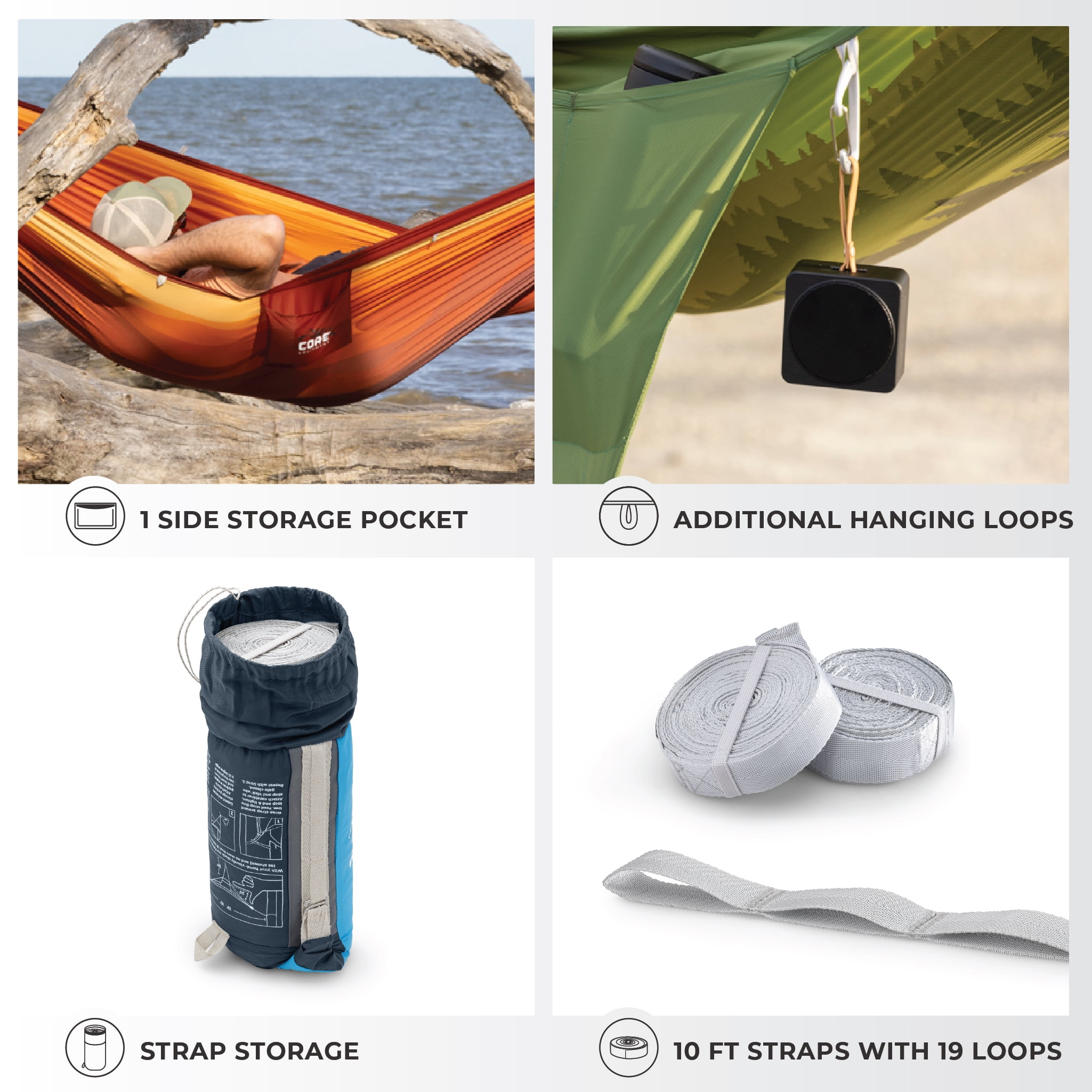 CORE Double Hammock - Gray