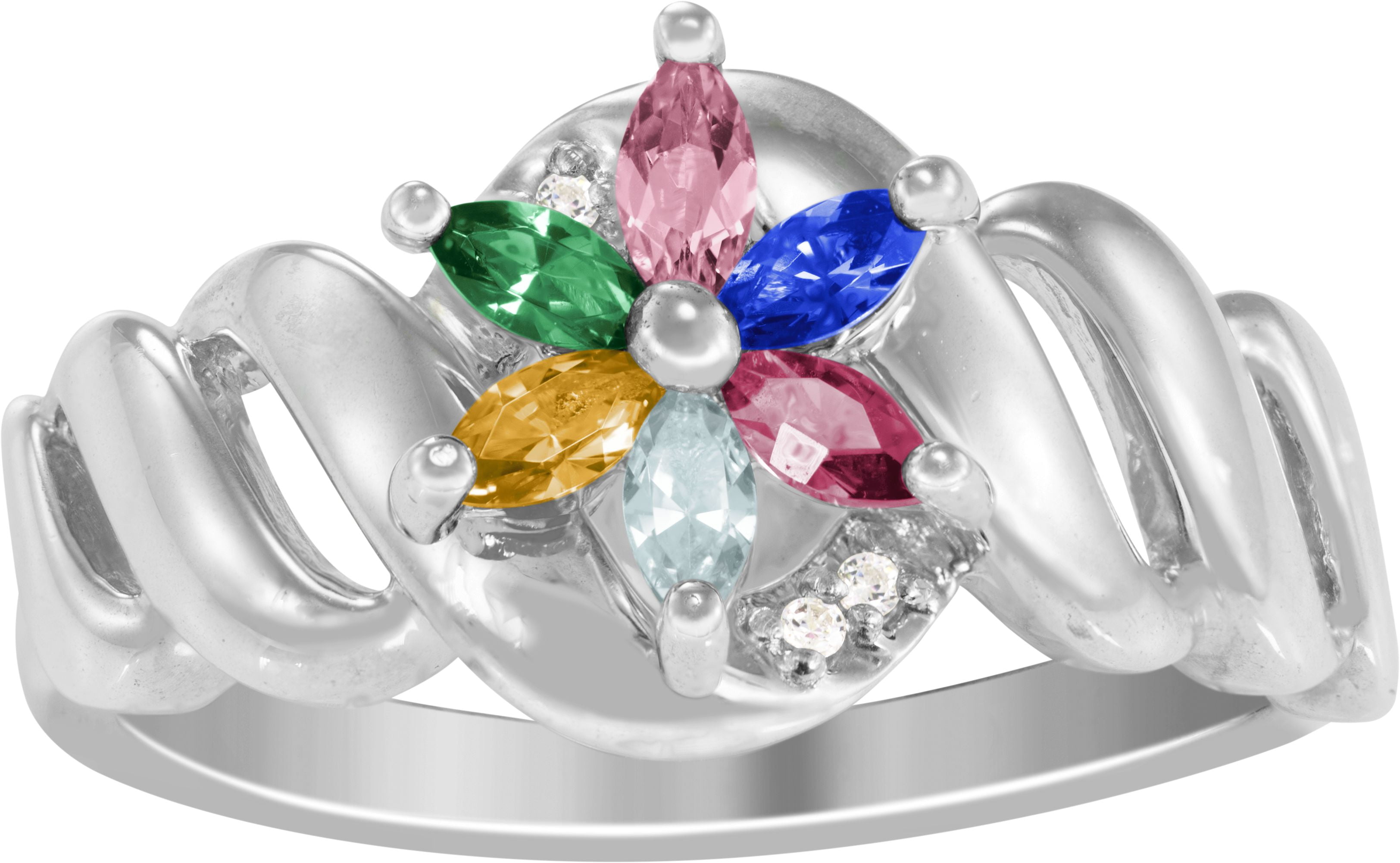 Gemstone Fireworks Ring Sterling Silver Gold – Hey Happiness