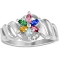 thumbnail image 4 of Personalized Family Jewelry Starbright Birthstone Women's Ring available in Sterling Silver, 10k Gold Over Silver, and 10k Yellow and White Gold, 4 of 4
