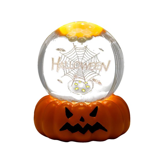 Halloween Lamp 3D Engraved Pumpkin Base Night Light Decor With /Witch/Cemetery Scene For Halloween Home & Desktop Decoration