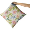 thumbnail image 3 of Spring Yellow Blue Pink Floral Pillow Covers 16x16 Set of 2 Cute Watercolor Colorful Flower Leaf Print Decorative Throw Pillows Rustic Farmhouse Cushion Case Decor for Couch Sofa Bed, 3 of 6