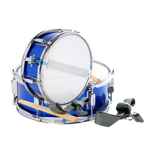 MERIGLARE 13 inch Snare Drum Blue Learning Musical Instrument for Teens Children Girls