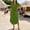 Green, variant on Womens 100% Cotton Short Sleeve Lapel Button Down Maxi Dress With Pockets, Loose Flowy Tie-Waist Long Dress, Soft Breathable Summer Beach Vacation Dress For Women Black Size XL