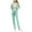 Mint Green, variant on 2 Piece Womens Casual Set Stand Collar Full Zip Multi Pockets Tunic Jacket Elastic Waist Pant Color Block Office Outfit (XL, Yellow)