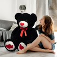 thumbnail image 3 of Peluche con forma de oso de peluche HollyHome, 90 cm, con corazón rojo, 3 of 9