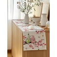 thumbnail image 5 of Table Runner 72 Inches Long for Kitchen Dining, Easter Dresser Scarf Farmhouse, Dining Table Decorations for Wedding/Parties, Country Spring Gnomes Flowers Colorful Eggs Retro 18 x 72 In, 5 of 8