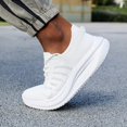 thumbnail image 5 of Men's Athletic Shoes, Summer White Knit Upper Breathable Soft Sole, Lightweight Fashion Thick Sole, Gym Workout Running Shoes, Outdoor Casual Running Shoes, 5 of 9