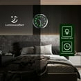 thumbnail image 2 of 12 Inch Round Large Luminous Wall Clock Glow in the Dark Non-Ticking Indoor Decor -Silver, 2 of 8