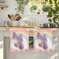 thumbnail image 4 of Purple Butterfly Kitchen Towels Set of 2, Cute Rainbow Spring Floral Botanical Absorbent Dish Towels for Kitchen, Microfiber Hand Towel, Quick Drying Tea Towel for Cleaning Decorative Dishcloths, 4 of 7