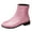 Pink, variant on Women's Sparkly Sequin Ankle Booties Metallic Glitter Leather Mid Calf Chelsea Dress Boots with Side Zipper Black Size 6.5
