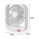 thumbnail image 4 of Fiudx Ventilador Portátil de Escritorio, Recargable Por Usb, Batería de 2000 Mah, Funcionamiento Silencioso, Rotación Ajustable de 30°, Potente Flujo de Aire, Ideal para Oficina En Casa, Ideal para V, 4 of 7