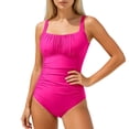 thumbnail image 1 of Womens One Piece Swimsuit,Solid Color Monokini Swimsuit With Adjustable Straps One Piece Bathing Suit for Beach Pool Versatile Fit,Swimsuits for Women,M, 1 of 5