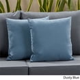 thumbnail image 3 of Afuera Living Outdoor Square Fabric Pillow in Dusty Blue (Set of 2), 3 of 10