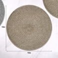 thumbnail image 5 of EVNELE Beige Placemats Set of 4, Washable Woven Vinyl Round Place Mats for Kitchen Dinner Table, Anti-Slip Heat Resistant PVC Table Mats,Easy to Clean, 5 of 7
