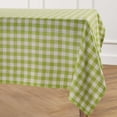 thumbnail image 2 of Solino Home Linen Tablecloth for Rectangle Tables 60 x 90 Inch - 100% Pure Linen Dark Citron and Cream Table Cloth - Morgan Check, Machine Washable Cloth Tablecloth for Summer, 2 of 4