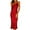 Red, variant on Sleeveless One-Shoulder Dress For Women Slimming Hem Ruched Bandage Backless Strapless Tank Dress Solid Color Below The Knee Sheath Dress