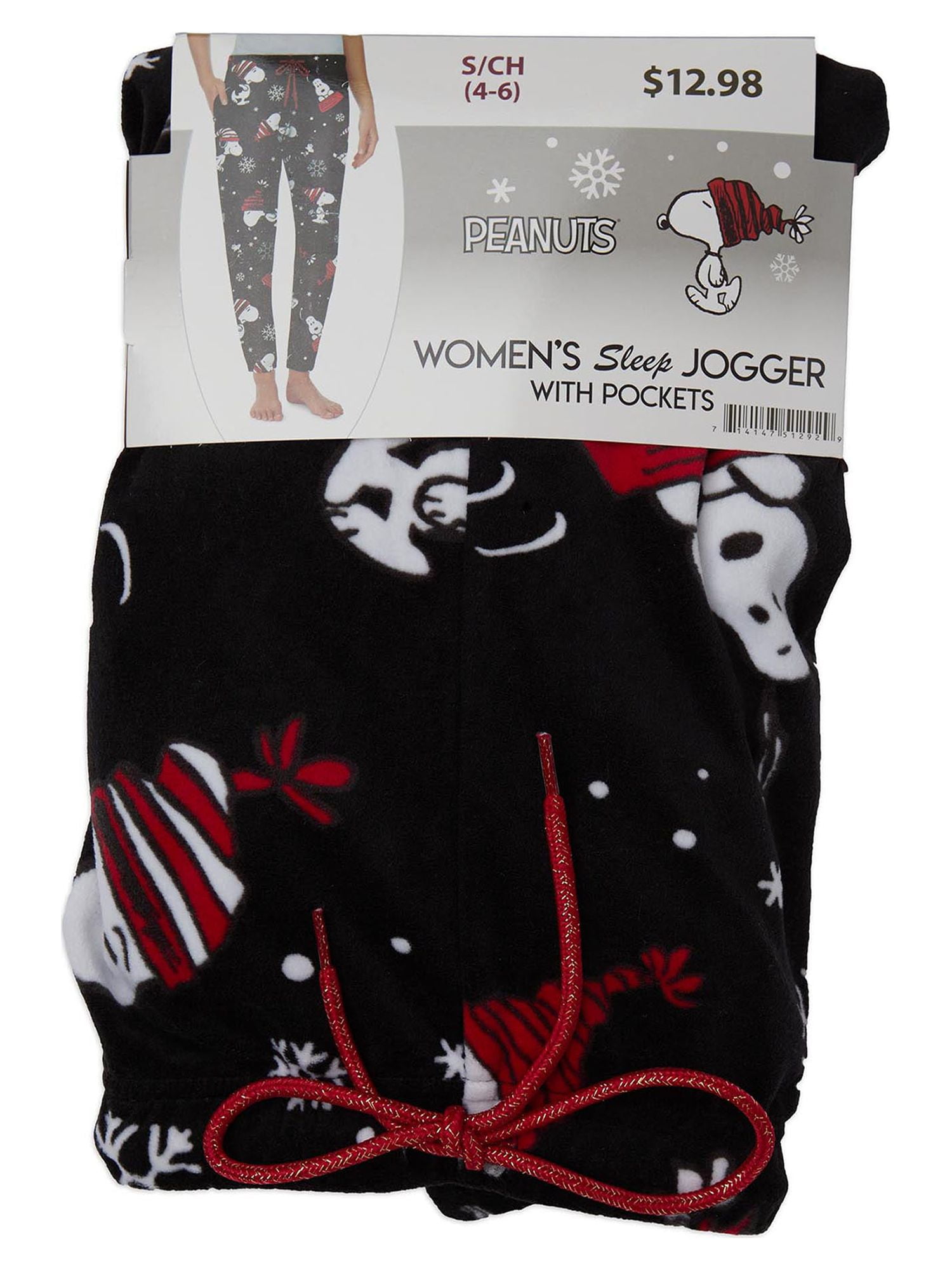 Peanuts Snoopy Women's and Women's Plus Holiday Sleep Jogger