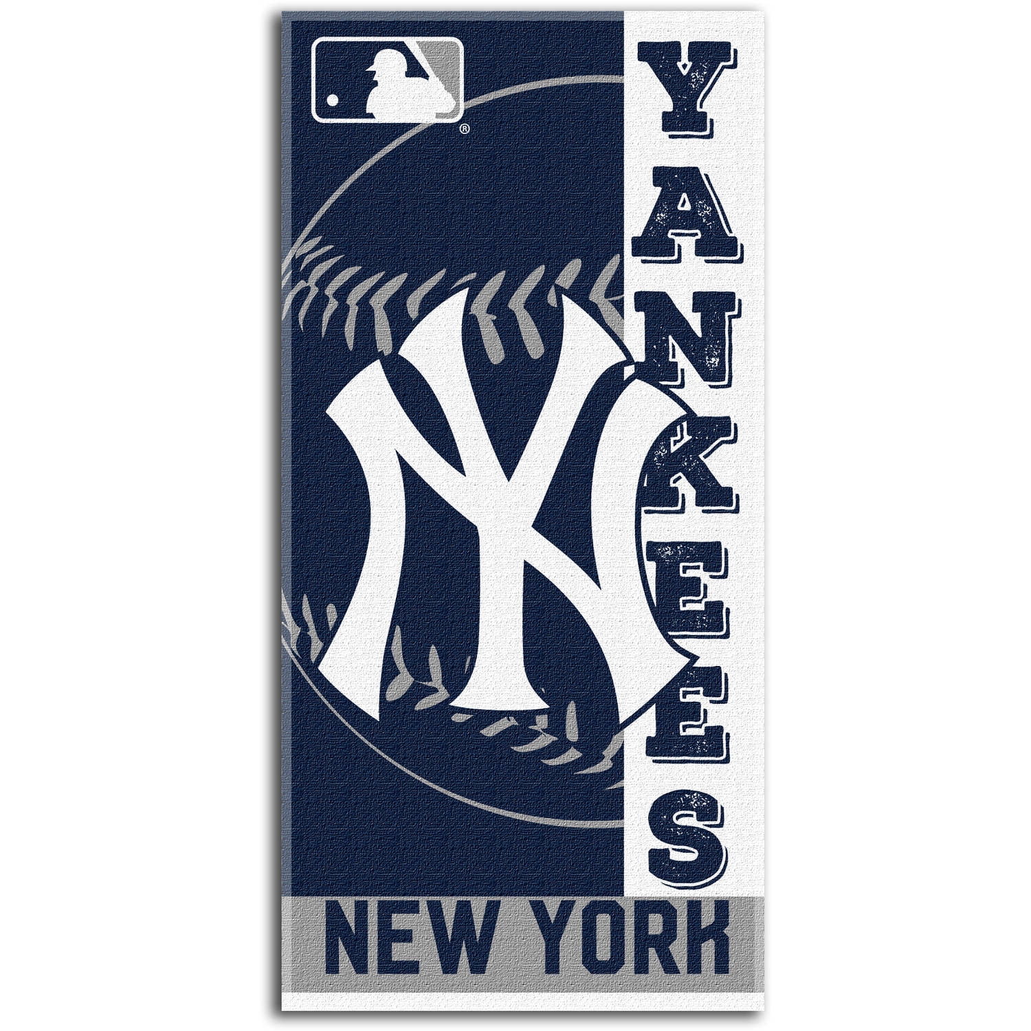 MLB "Street Sign" 30" x 60" Beach Towel, New York Yankees