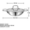 thumbnail image 3 of Kadai Vinod Nutri-Tech Triply Antiadherente para Cocina India 20 cm, 3 of 7