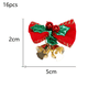 thumbnail image 2 of Paquete de 16 lazos de Navidad con campanas, minilazo de Navidad, adorno artesanal para regalo, decoración colgante para árbol de Navidad, 2 of 5