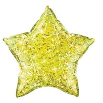 20 inch Star Holographic - Jewel Yellow Qualatex Foil Mylar Balloon - Party Supplies Decorations