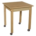 thumbnail image 2 of Wood Designs 83716C6 36 in. Mobile Square Hardwood Table With 16 in. Legs, 2 of 7
