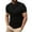 Black, variant on HomeDM Mens Summer Henley Shirts, Lightweight Workout Muscle Gym T-Shirt Athletic Button Short Sleeve Solid Color Basic Tees, Navy