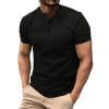 Henley Shirts for Men Short Sleeve Casual 3 Button T-Shirt Regular-Fit
