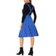 thumbnail image 3 of Faldas de tirantes ajustables de lunares para mujeres Inspire Chic XS azul real, 3 of 7