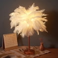 thumbnail image 3 of Cadena de luces LED pequeñas intermitentes con forma de corazón y plumas para niña, lámpara de mesa para habitación, decoración de dormitorio, luz de estrella, 3 of 5