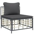 thumbnail image 5 of vidaXL 8 Piece Patio Lounge Set with Cushions Anthracite Poly Rattan, 5 of 8