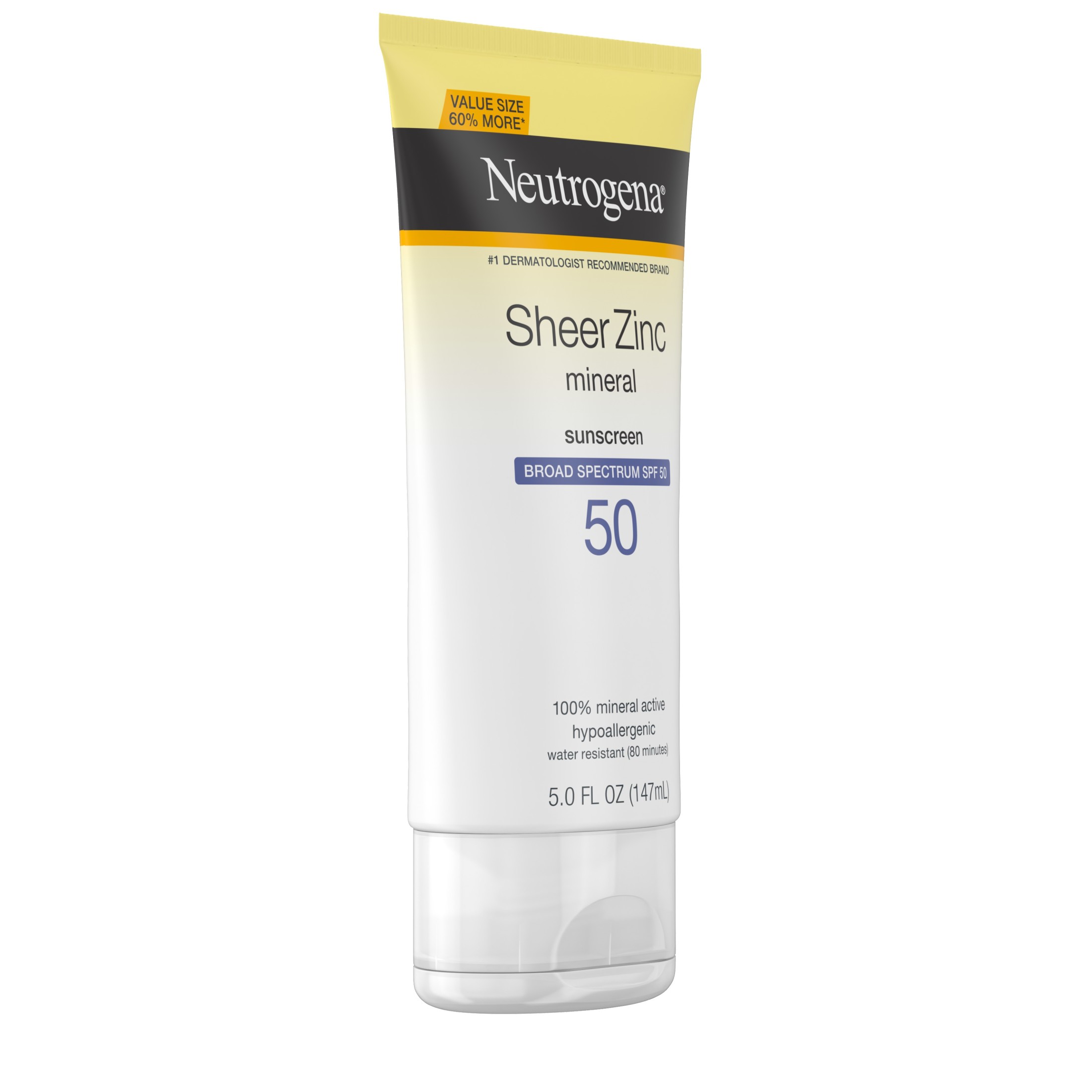 Neutrogena Sheer Zinc Sunscreen Lotion SPF 50, Value-Size, 5 fl. oz - image 4 of 9