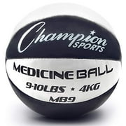 Champion Sports MB9 Exercise Medicine Balls, 9-10 lbs, Cuir avec poignée antidérapante pour musculation, stabilité, pliométrie, entraînement croisé, force de base