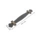 thumbnail image 5 of 2 Manijas de cuero sintético de aleación de zinc PU estilo vintage para puertas, cajones y armarios (Negro), 5 of 8